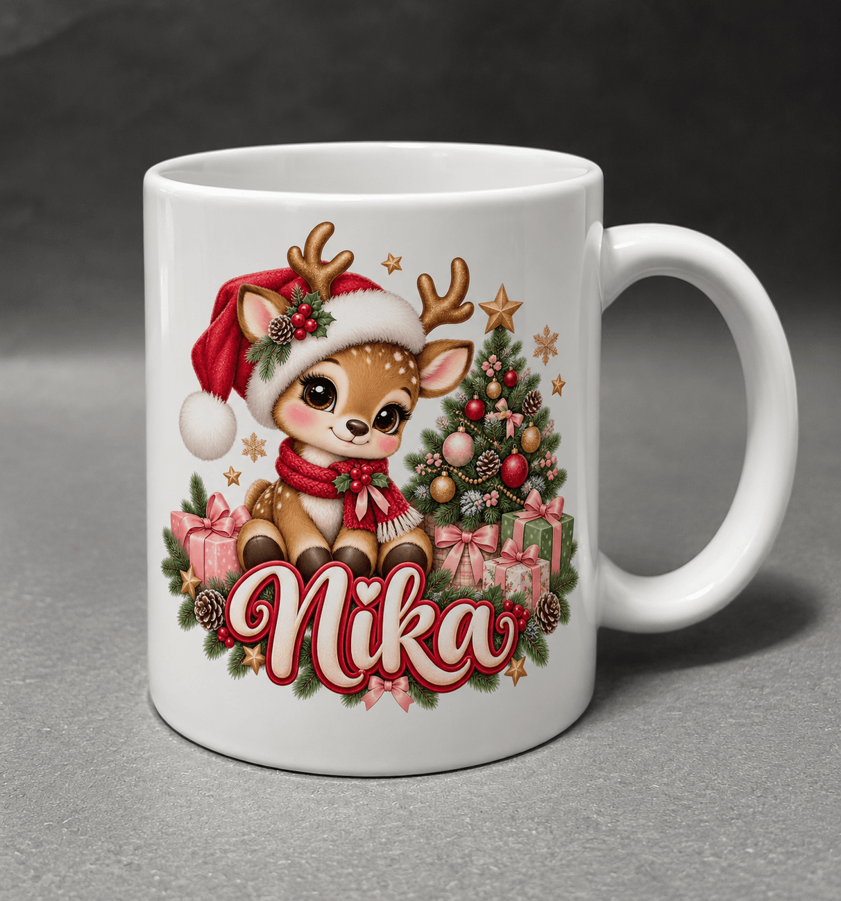 Personalizirana božična skodelica z jelenčkom
