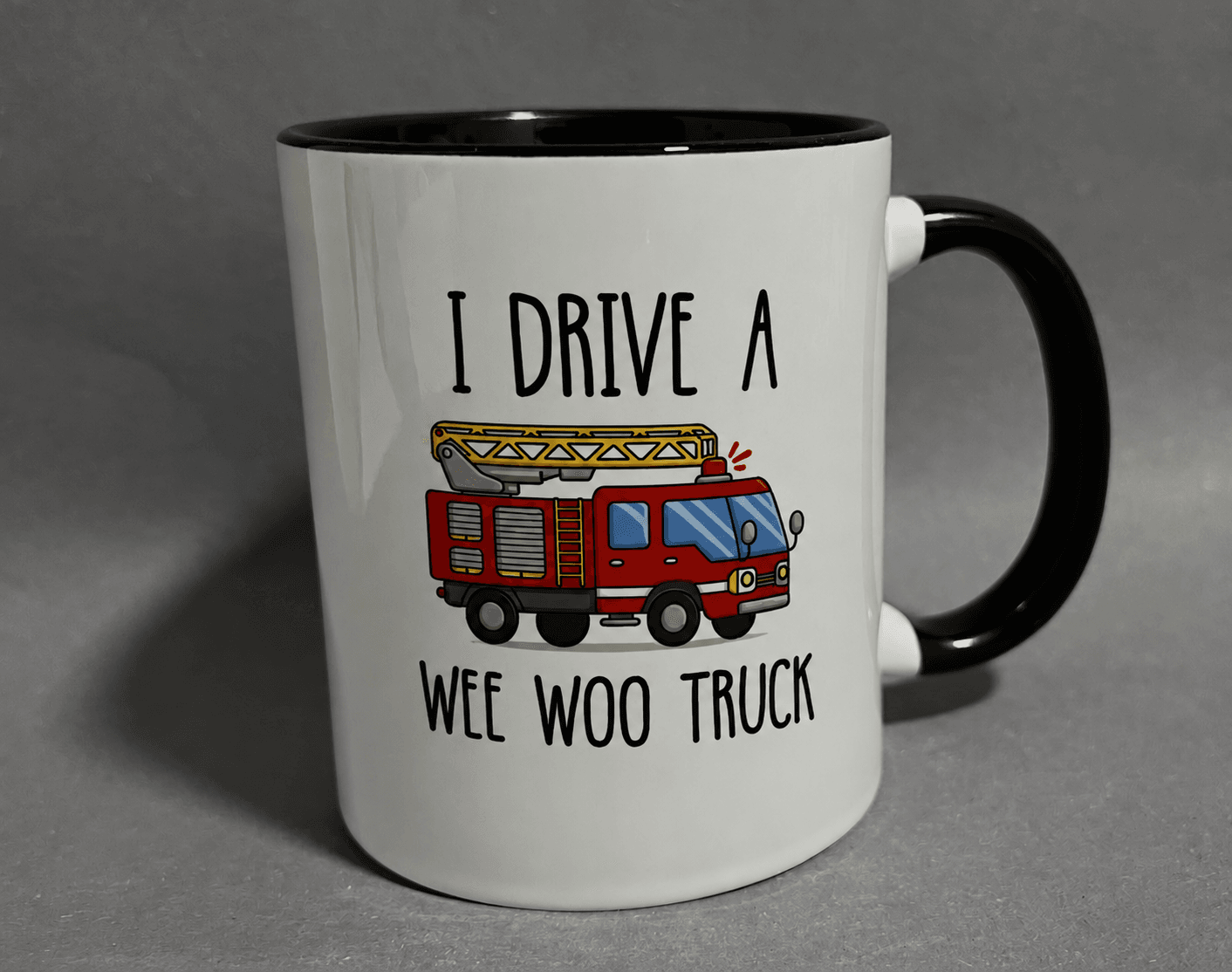 Skodelica za gasilce »I drive a wee woo truck«