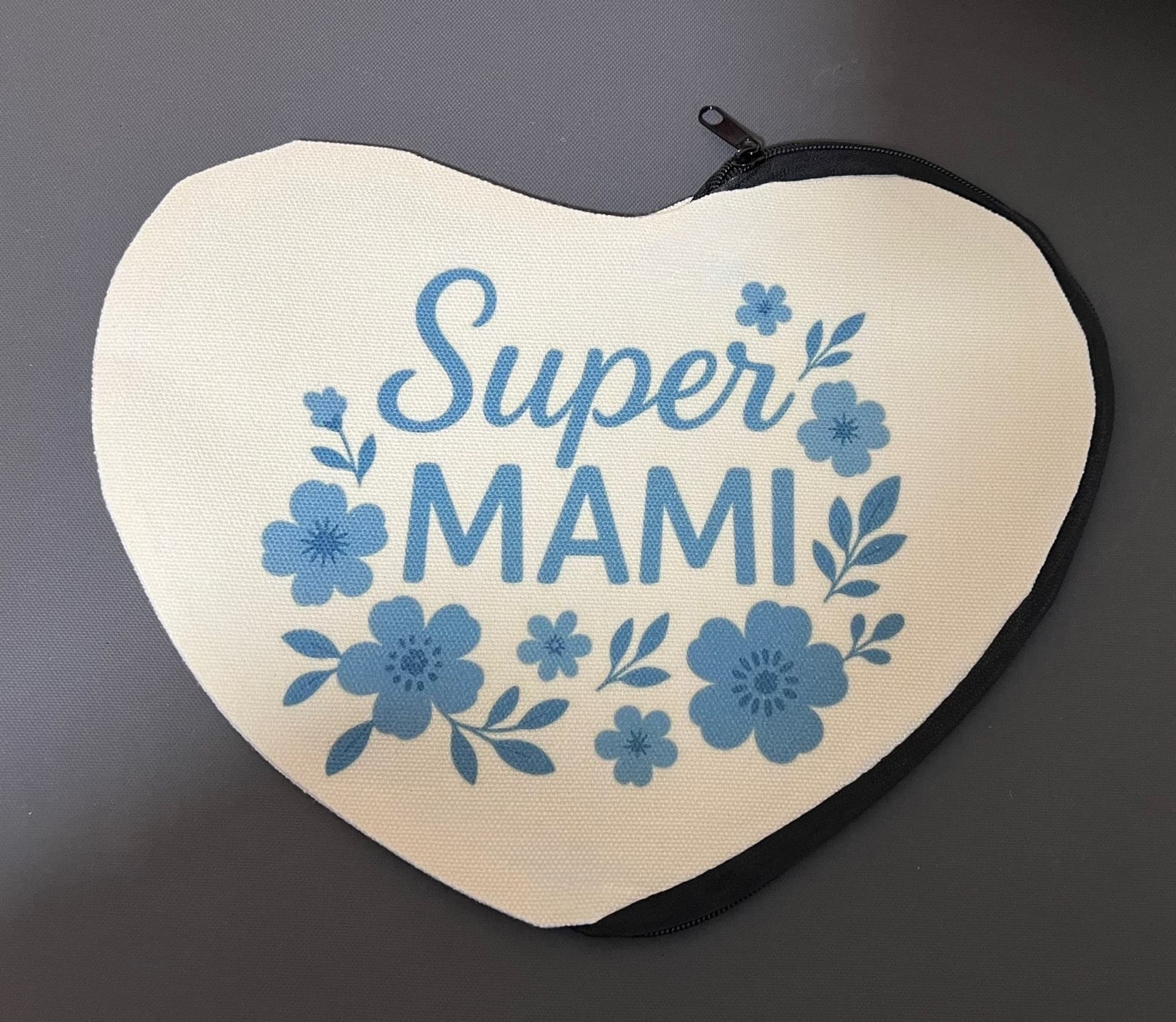Toaletna torbica Super mami v obliki srčka